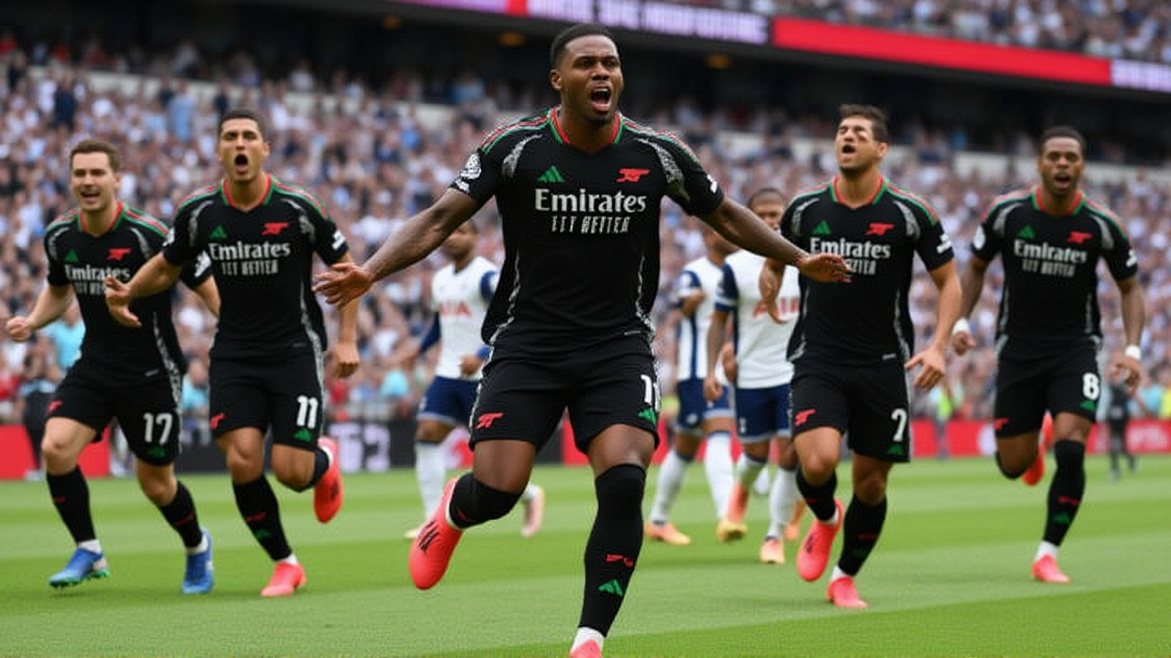 Aber’s Hat-Trick Powers Arsenal to 4-1 Derby Win Over Tottenham